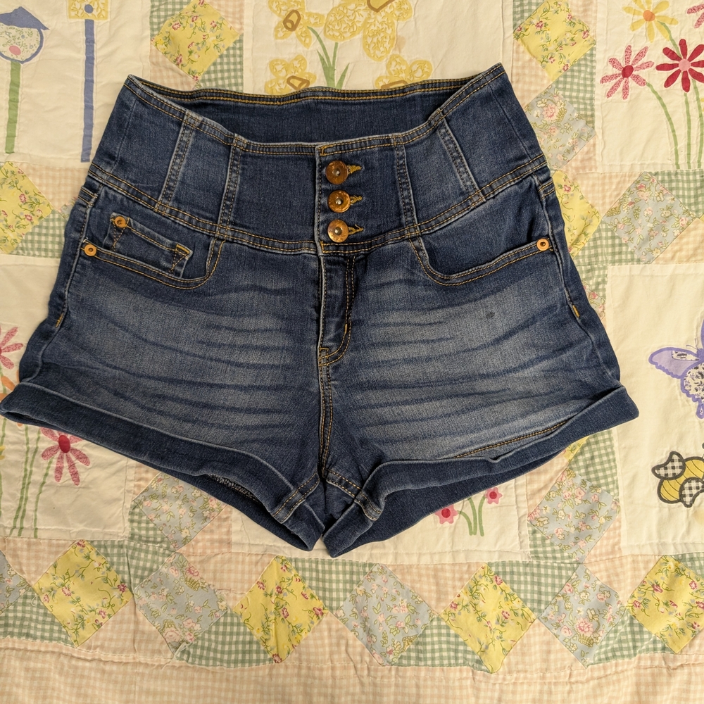 Stylish Blue Denim Women's Shorts